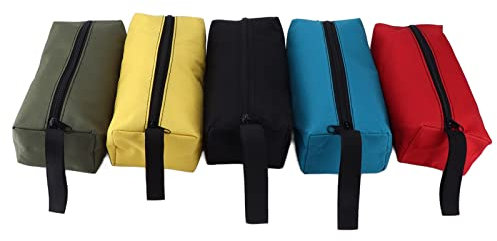 POENVFPO 5-teilige Werkzeugtasche, Werkzeugtaschen mit Reißverschluss, Kleine Aufbewahrungstasche, Organizer mit Aufhängeöse für Männer und Frauen