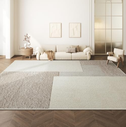 MINTIFNT Wohnzimmer Teppich Licht Luxus Wabi-Sabi-Stil Schlafzimmer Couchtisch Nachttisch Teppich rutschfest leicht zu kümmern, eine große Fläche zu verbreiten das Sofa Bodenkissen nehmen
