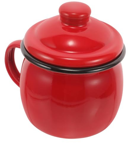 OKUMEYR Taza de Cerámica con Forma de Calabaza Y Tapa Tazas Esmaltadas para Té Leche Agua Tazas Decorativas para El Hogar Tazas Pequeñas Exquisitas para El Desayuno