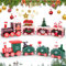 WuGU 2 STK Weihnachten Tischdeko, Weihnachtszug Deko, Holz Eisenbahn Weihnachtsbaum, Mini Zug Weihnachtsbaum, Weihnachtsdeko Tisch, Weihnachten Zug Deko, Geschenke für Xmas Party Weihnachten Neujahr