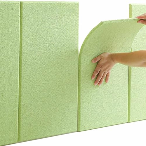 Generic Anti Collision Wall Padding, Padded Wall Panels Headboard, Stick On Headboard Panels, Green, 30x60cm