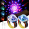 Disco Ball Licht, 2 Pack Mini Discokugel Kinder, Discolicht Partylicht, Klein Discokugel Armband, Disco Licht für Kind Party, Auto Tanzen, DJ Club (Blau/Weiß)