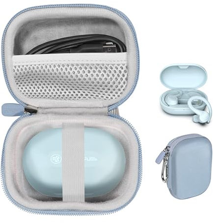 CaseSack Schutzhülle für JLab Go Air Sport, Air Sport, Air Sport +, JLab Go, JBuds Sport ANC 4, Epic Sport ANC 3 (Hellblau)