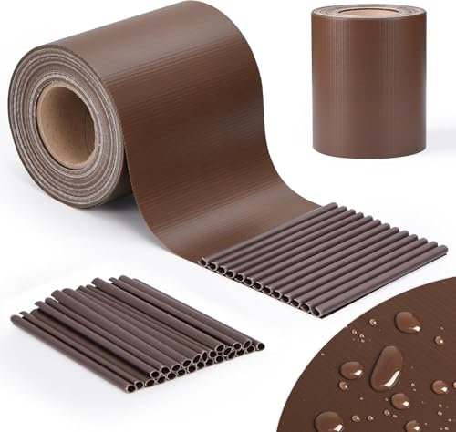 Frangivista Strisce Privacy per Recinzione in PVC, 19 cm x 35 m, Protezione Visiva per Balcone e Giardino, Resistente ai Raggi UV, Disponibile in vari colori (MARRONE)