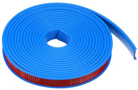 sourcing map U-Shape Edge Banding 25/32 x 19.7ft (20mm x 6M) Self Adhesive TPE Flexible Veneer Tape Soft Edge Strip Protector for Furniture Cabinet Table Protection Repair, Blue