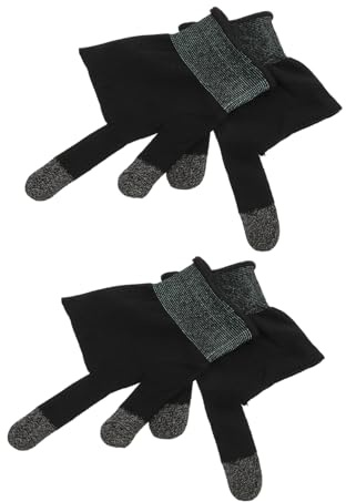 Gadpiparty 2 Paar Gaming Touchscreen Handschuhe Fingerkappen Aus Carbonfaser Schweißresistent Dünn Atmungsaktiv Elastisch Für Smartphone Spiele