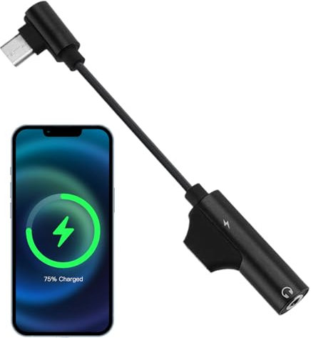 Adaptador USB C para auriculares con cargador - Dongle para auriculares, extensión de puerto de carga rápida, Audio USB Dong Tipo C Doble Función | Adaptadores USB C C a 3.5 mm de casco Drut 2 en 1, D