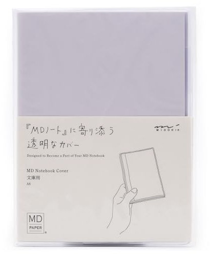 MD Papier Midori Japan Notizbuch Klarsichthülle Plastikhülle - A6