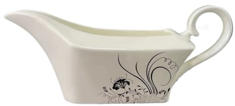 SDA287MZ Soßenkanne Bone China vergoldeten Rand Sauce Boot geformt Sauce Pan mit Griff Haushalt Milch Krug Milchkännchen