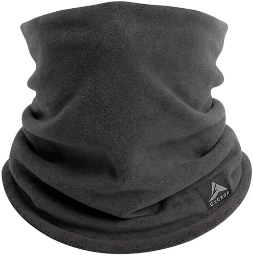 GXCROR Winter Schlauchschal, Wendbarer Fleece Halsschlauch, Winddichte Gesichtsmaske, Warmer Halswärmer für Herren & Damen