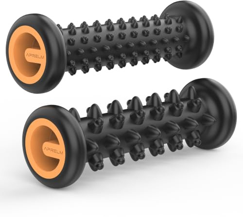 APRELM Fotmassagerullsset för lindring av plantar fasciit, professionell 2-pack (nybörjare och förbättrad), fotrulle för hemmakontor, gåvor till mamma pappa vänner