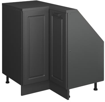 Vicco Dachschrägen-Eckschrank Rion, Anthrazit Landhaus/Anthrazit | B75.6 x T46 cm, mit 1 Tür, platzsparend für Dachschrägen