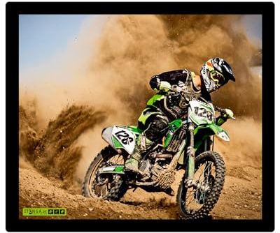 itenga Mauspad Motocross Design – Hochwertiges Mousepad mit Rutschfester Unterseite & pflegeleichter Oberfläche – Ideal für Büro, Homeoffice & Gaming – 21 x 18 cm