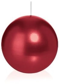 Kugelkerzen 12 Dunkelrot Weihnachtsrot 7 cm, Kerzen rund, deutsche Markenkerzen in RAL Kerzenqualität