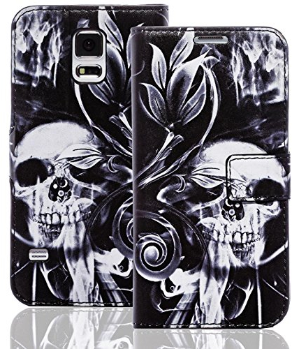 numerva Custodia compatibile con Samsung Galaxy Note 3 Neo, motivo teschio e bones
