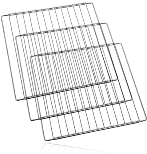 SPARES2GO Edelstahl-Regal für AEG Backofen Herd (3 Stück, 310 x 345-565 mm)