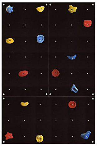 Gartenpirat Kletterwand Outdoor OW3 ca. 2,04 m² mit DREI Wandplatten 117 x 58,5 cm 15 bunten Klettersteinen und Montagematerial für Kinder und Erwachsene