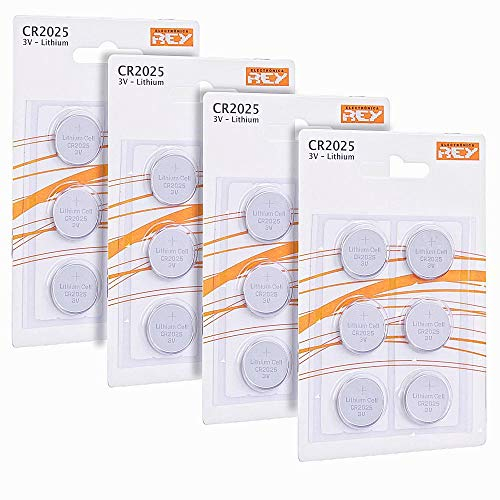 Pack 24 Batterias CR2025 3V, Batteria a Bottone al Litio