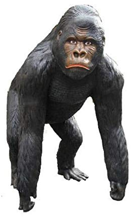 XXL Gorilla LEBENSGROSS~AFFE Premium Deluxe Gartendeko 130cm~Garten Dekoration DEKO Figur