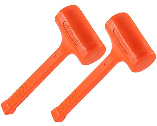 ZEONHAK 2 PCS 14.2 x 5.3 Inches 4 Lbs Dead Blow Hammer, Bounce Resistant, Non-Sparking
