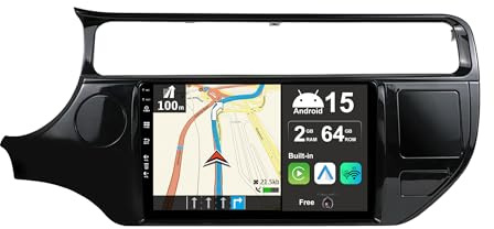 JOYX Android 15 Autoradio Passt für Kia Rio K3b (2012-2016) - Kabellos Carplay + Android Auto - Rückfahrkamera KOSTENLOS - [2G+64G] - IPS 9 Zoll - GPS 2 Din - Unterstützen DAB Lenkradsteuerung 4G WiFi
