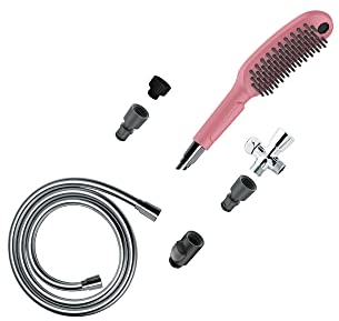 hansgrohe DogShower 150 3-strahlige Handbrause mit Schlauch in Pink, 1,75 GPM, 04974560