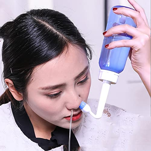 PEAMAN Nasendusche mit Salz, Yoga Neti Pot Physiologische Nasenspülung Kochsalz Nasenspülflasche Allergieverstopfung für Erwachsene und Kinder