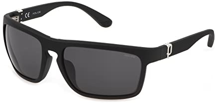 Police SPLF63 Glasses, Matt Black, 63 for Men, Matt black