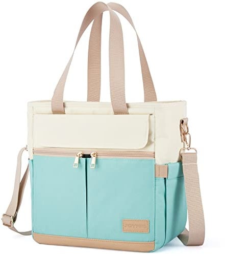 JOYHILL Lunch Bag for Women, Leakproof Insulated Lunch Box with Shoulder Strap, Adult Reusable Lunch Cooler Tote Bags for Work Picnic Camping School Beach, Green