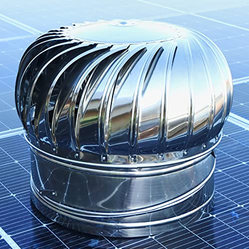 ZJKXJH Air Vent Covers for Outside, Round Stainless Steel Roof Turbine Ventilator, Energy Saving Chimney Cowl for Houses Factory Attic Farm (Color : Finished Products, Size : Ø600mm)