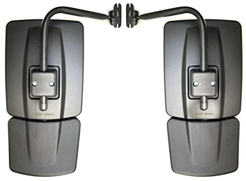 MelTruck® 2x Außenspiegel 435x223 mm und Spiegelhalter für New Holland, CaseIH Formall, LUXXUM, Styer Kompakt