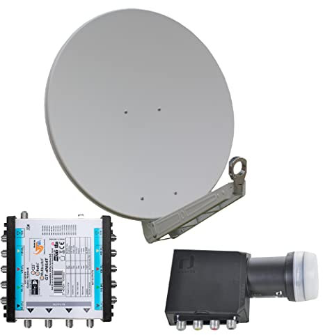 Gibertini OP 75 SE - Alu-Antenne - Weiss - 64 Teilnehmer mit Unicable-Multischalter