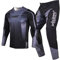 Willbros MX Getriebe Set Motocross Jersey Hose Combo Herren Dirt Bike Frauen Offroad Reiten Erwachsener Schwarz Grau (Jersey L Hosen 34)