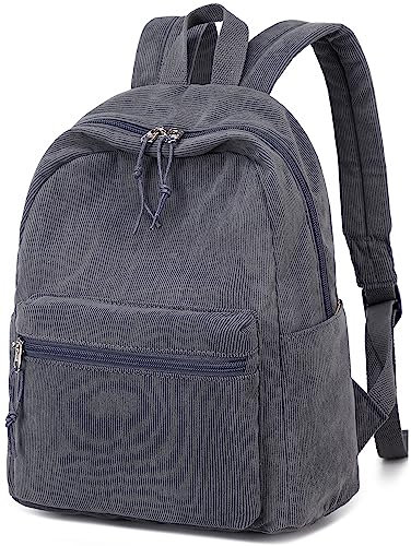Mini-Rucksack für Damen und Mädchen, wasserabweisend, kleiner Rucksack, Geldbörse, Schultertasche für Damen, Erwachsene, Kinder, Schule, Reisen, Cordgrau, Mini, Tagesrucksäcke