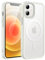 JETech Magnetic Case for iPhone 12 Mini 5.4-Inch Compatible with MagSafe, Translucent Matte Back Slim Shockproof Phone Cover (White)