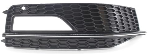 TUBIC Nebelscheinwerfer Gitter für Audi A4 B8 S4 S-line Facelift 2012-2015 A4 B8 S4 S-line Front Stoßstange Grill Kühlergrill Stoßfänger Grillgitter Blende Lampen Abdeckung Zubehör,A-Chrome Left
