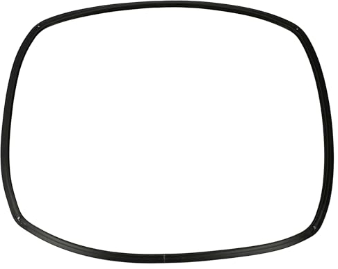 vhbw Türdichtung kompatibel mit Bauknecht Whirlpool AXMT 6633, 6532, 6533, 6332, 6333-43x32x0,8 cm, Mit Winkelhaken Schwarz