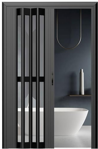 Porte AccordéOn Interieur Porte Accordéon Pliante Intérieure En Alliage D'aluminium, Portes Coulissantes Portables Pour Salle De Bains/portes De Placard Multifonctions Sur Mesure Pour Salle À Manger (