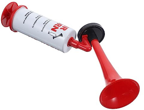 GAROZATION Lautes Handliches Air Horn Mit Pumpe Sportlicher Signalhorn Und Fanartikel Für Sportfeiern Partys Und Öffentliche Veranstaltungen Rot Wiederverwendbares Geräuschsignal Zum Anfeuern