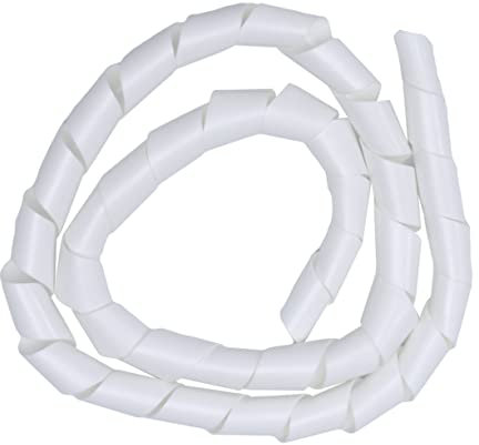 OSALADI Expandable Cable Sleeve Self-closing Pe Insulated Hose Tube for Wire Lightweight and Flexible for Organizing Electrical Cables White