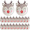 Haowul 20 Pcs Assiettes en Carton De Renne De Noël, Assiettes De Noël Assiettes en Carton De Vacances, Assiettes De Fête De Noël Assiettes De Noël Assiettes À Dessert De Noël Assiettes De Noël