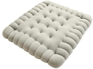 FOVAOK Kissen in Keksform, dekorativ, bequem, Sitzkissen, für Sitz, Geschenk, Balkon (graues Quadrat)