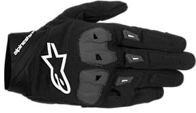 Alpinestars SP X 1 Motorradhandschuhe Herren Sommer mit Knöchelprotektor und Touchscreen Schwarz/Weiss L