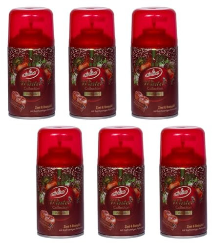 Laro Premium Airline Zimt Bratapfel Raumduftspray Vorteilspaket 6/12/24/48/96 St Nachfüller für automatische Duftspender 250ml, Anzahl:3, Duft:Zimt Bratapfel