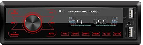 Agwuoetr Autoradio Bluetooth BerüHrungssensitiver Bildschirm Autoradio Bluetooth 4X60W 7 Farben 2USB/SD/AUX Freisprecheinrichtung Bluetooth 87.5-108M