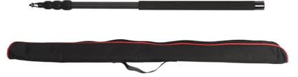 3.12m Carbon Fiber Microphone Boom Pole with Internal Cable, 4 Sections, Lightweight Black - Durable Construction, Non - Slip Handle, Professional Audio Use