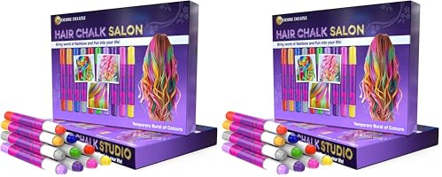 Desire Deluxe SET 10 marcadores de tinte temporal para el cabello, no tóxicos, sin decoloración, para niñas y niños de 3-10 años, con pigmentos colorantes lavables (Paquete de 2)