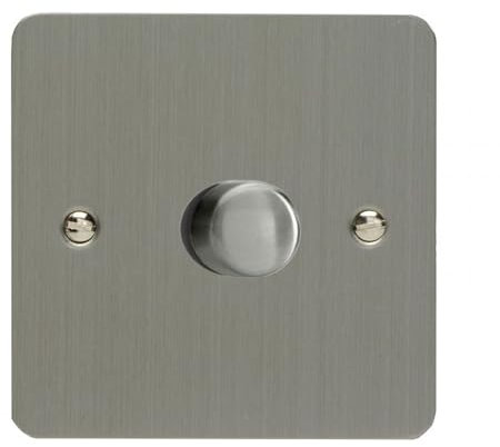 Varilight Switch, Brushed Steel, 89x89x47mm