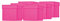Stewo Geschenkboxen Kartonagen, 6 Stück mit Rillenprägung, 10 x 10 x 10 cm, pink