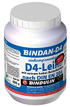 Bindan-D4 (1-Komponenten-D4-Leim) inkl. Leimspachtel und Pinsel von E-Com24 (800 Gramm)